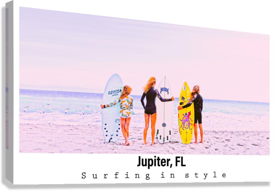 Surfing in Style Canvas Print