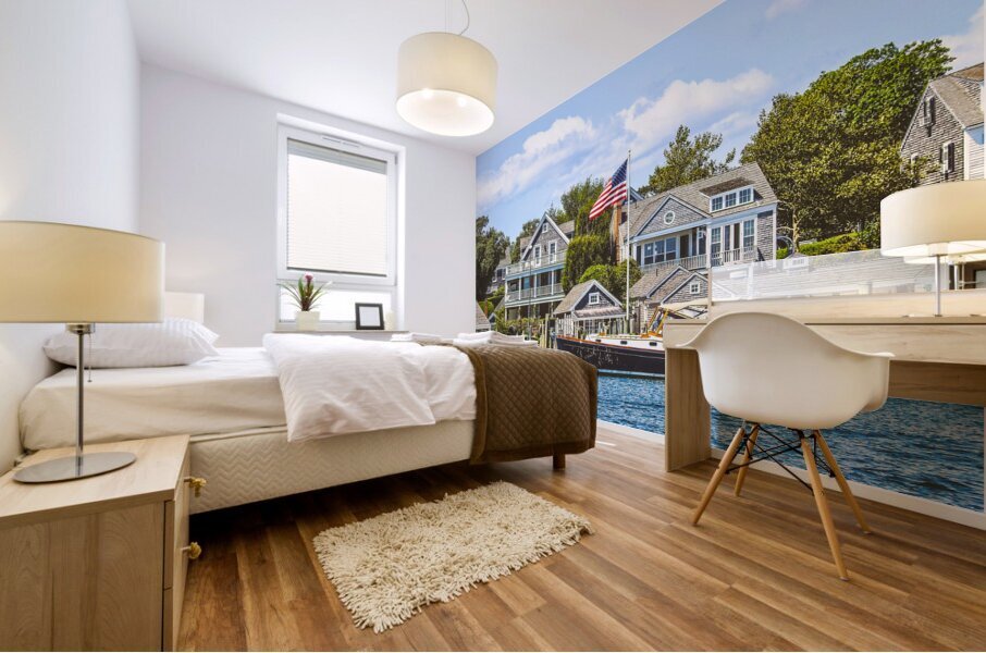 Edgarown Harbor Mural print