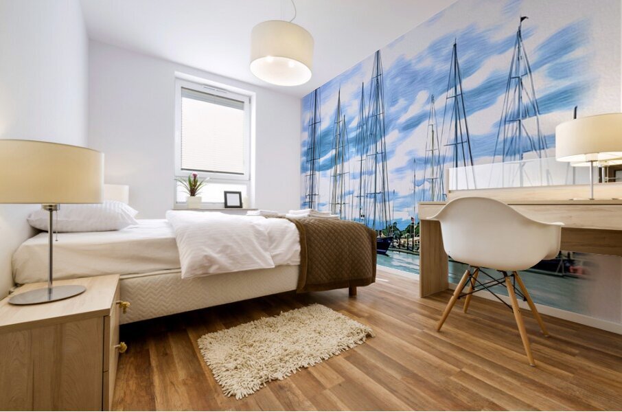 Masts Newport SK Mural print