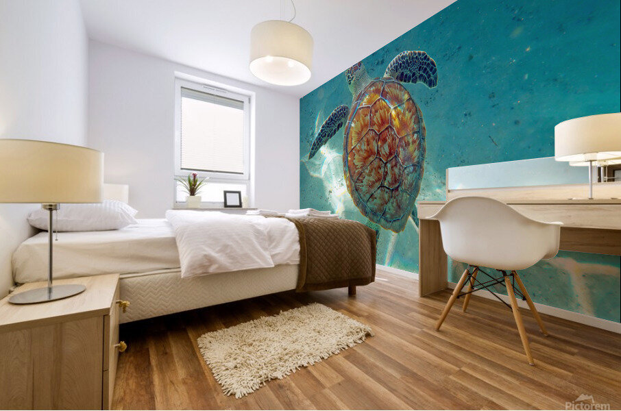 SeaTurtle11 Mural print