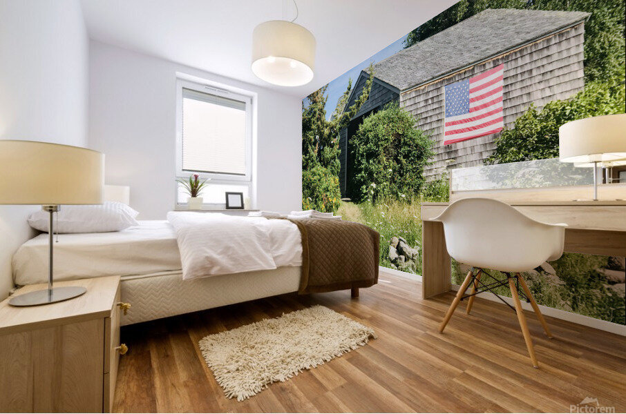 Barn in Maine Mural print