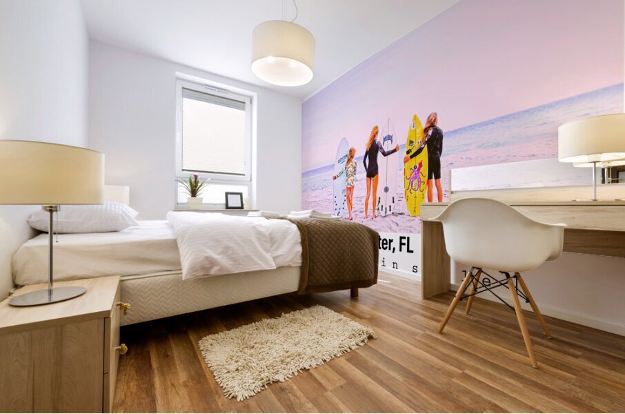 Surfing in Style Mural print