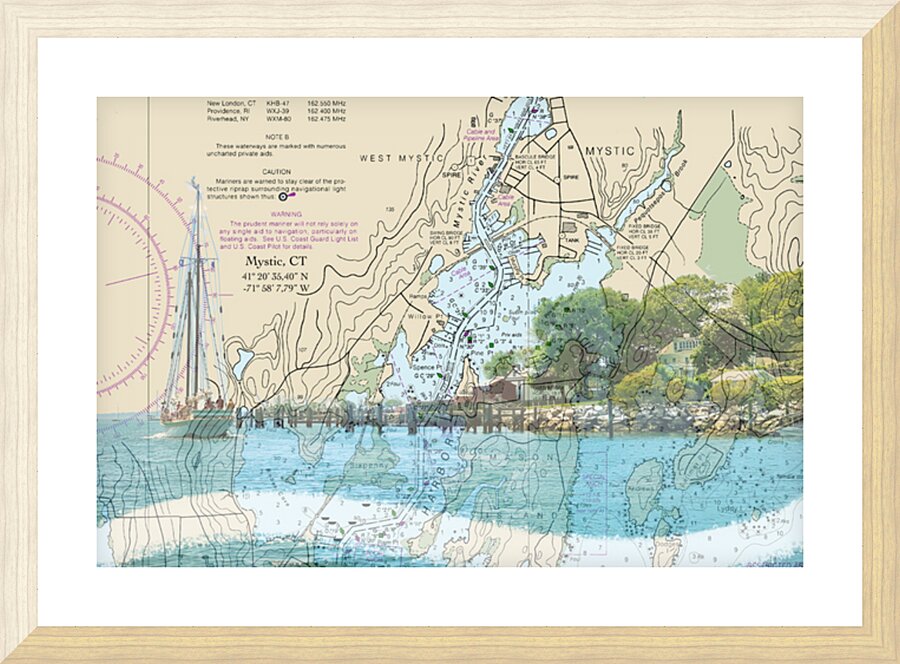 Mystic CT Picture Frame print