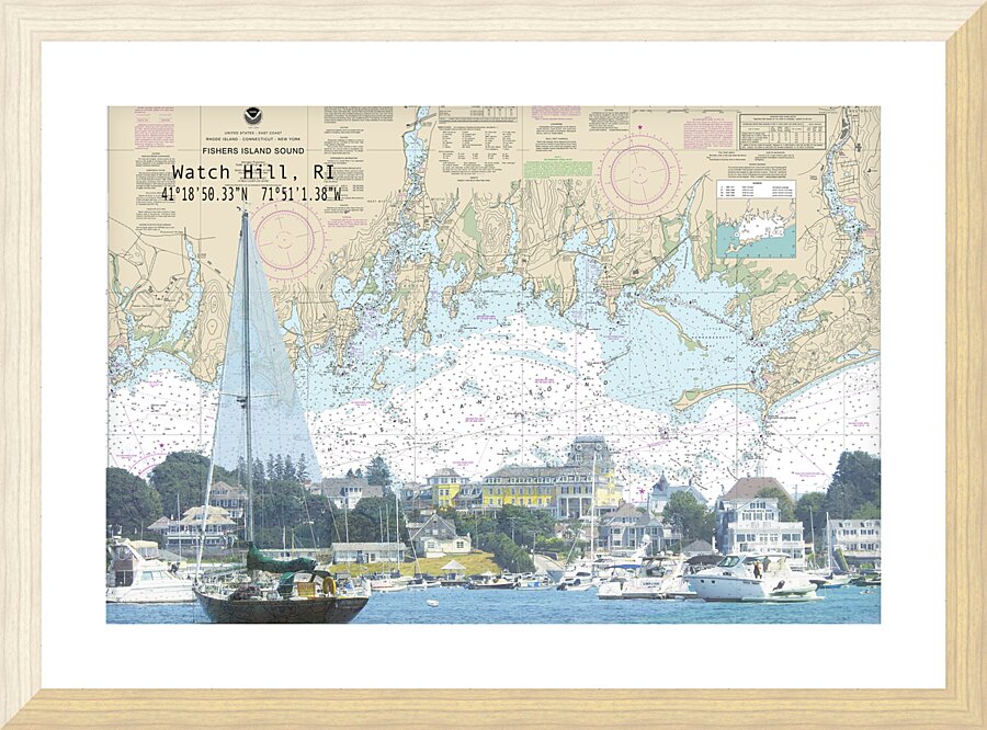 Watch Hill RI Picture Frame print