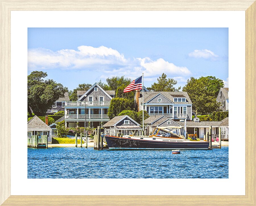 Edgarown Harbor Picture Frame print