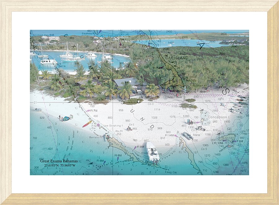 Exuma Bahamas Picture Frame print