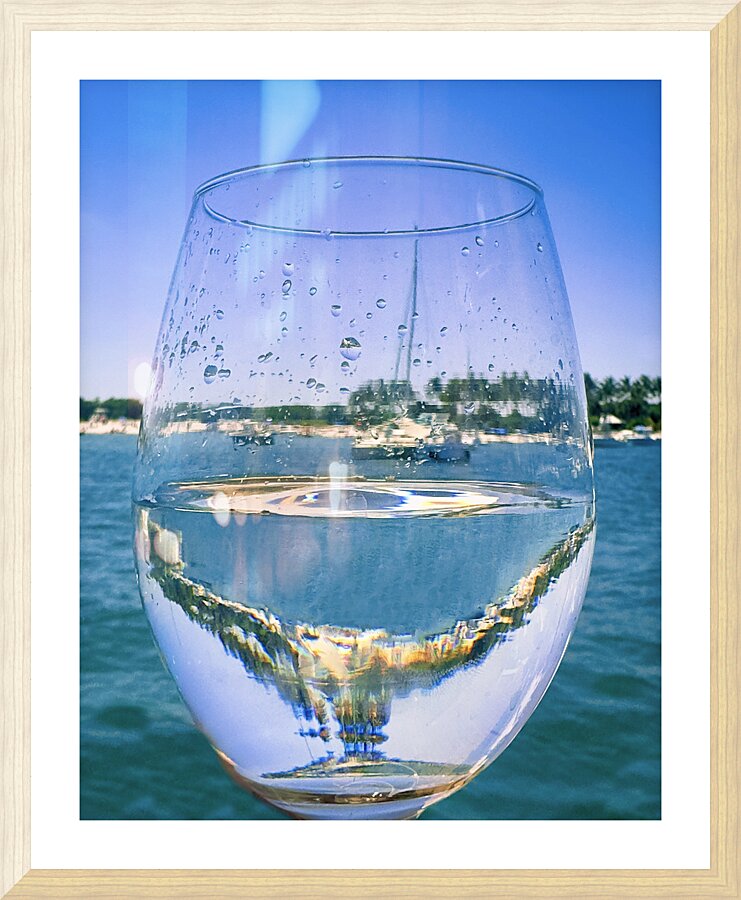 Wine Glass Reflection Picture Frame print