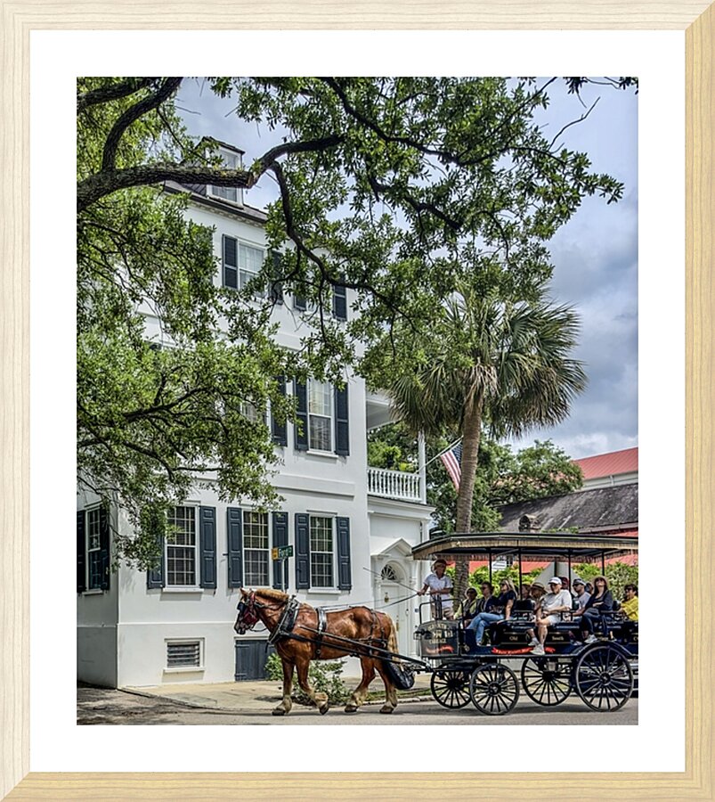 Old South Carriage Picture Frame print