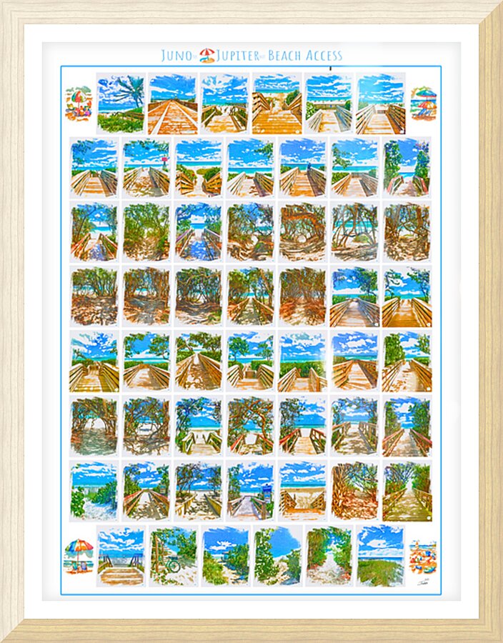 Juno Jupiter Beach Access Picture Frame print