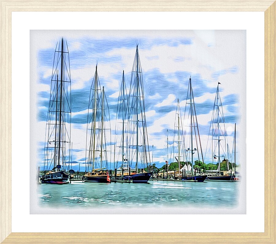 Masts Newport SK Picture Frame print