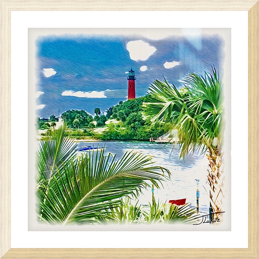 Jupiter Lighthouse Picture Frame print