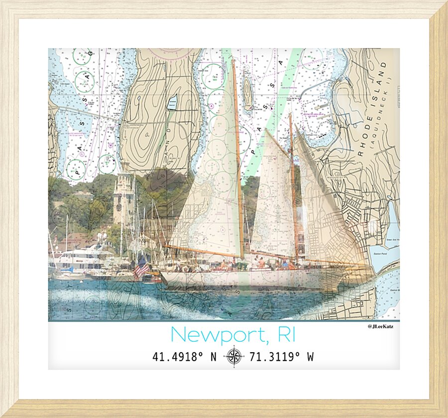 Newport Harbor Picture Frame print