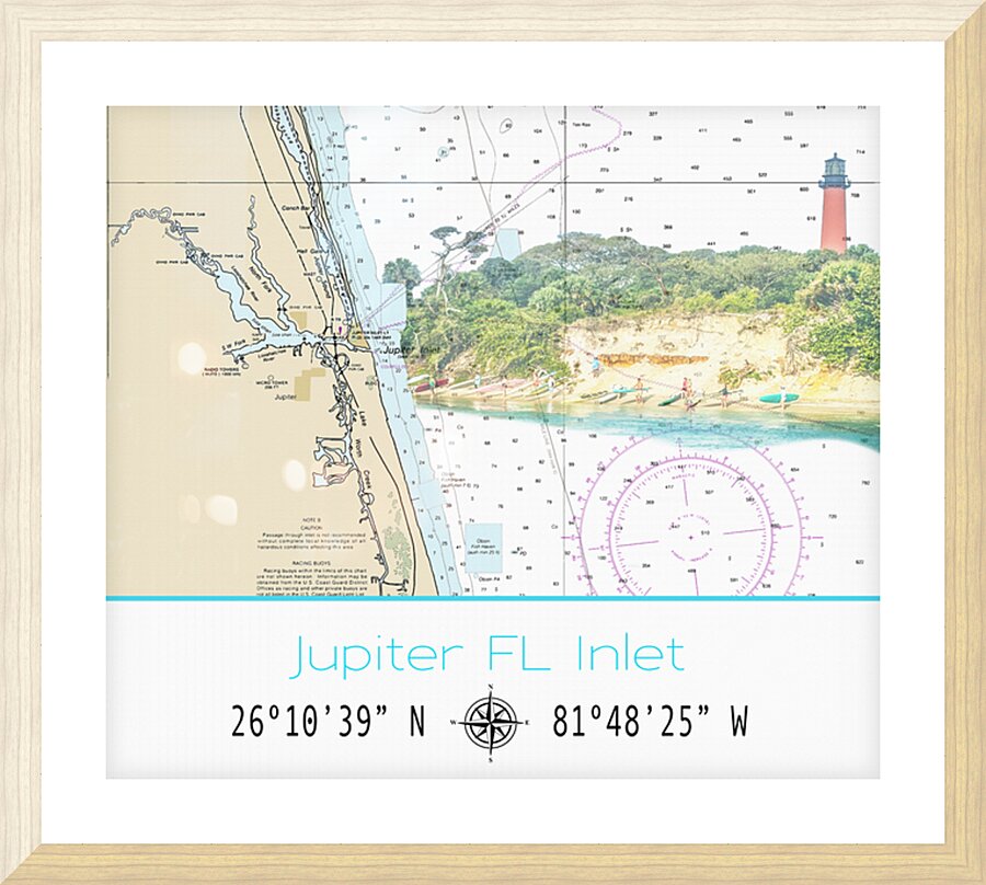Jupiter Inlet Paddle Picture Frame print