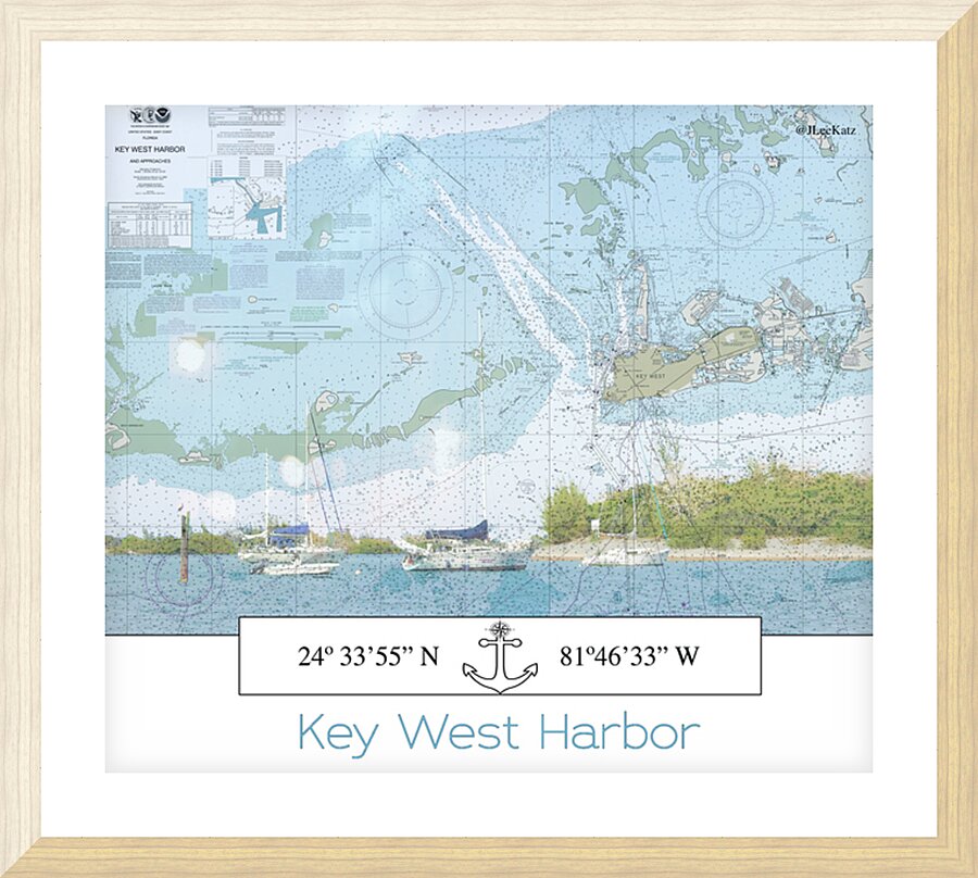 Key West Harbor Picture Frame print