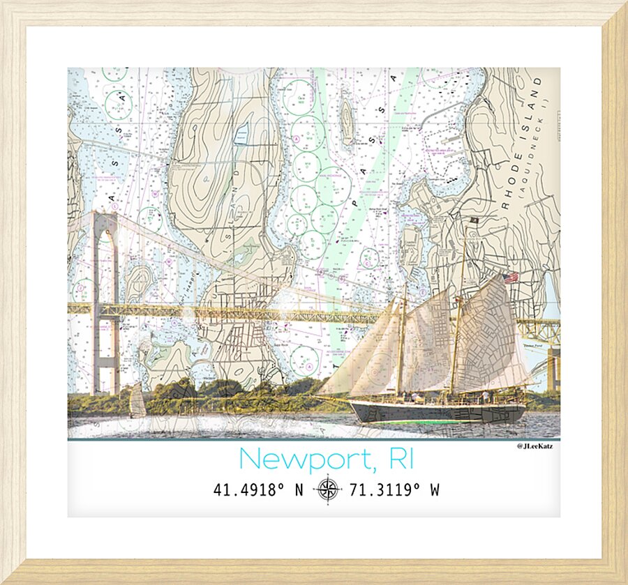 Newport Bridge 2 Picture Frame print