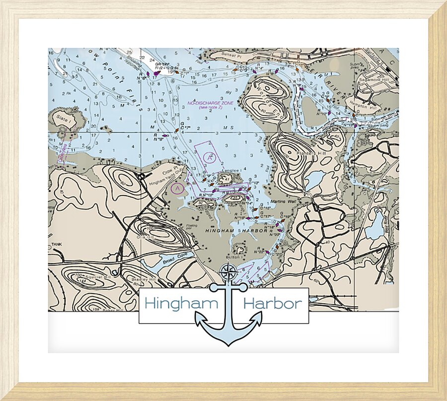 Hingham Harbor Picture Frame print