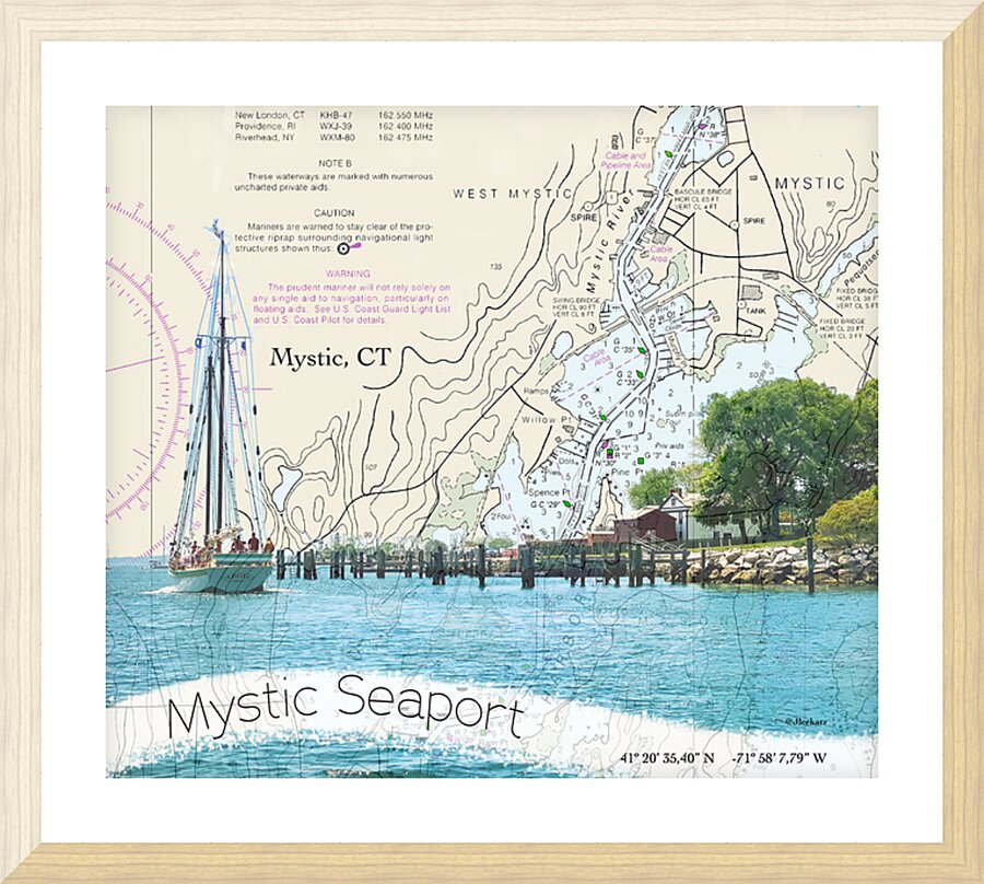 Mystic CT Picture Frame print