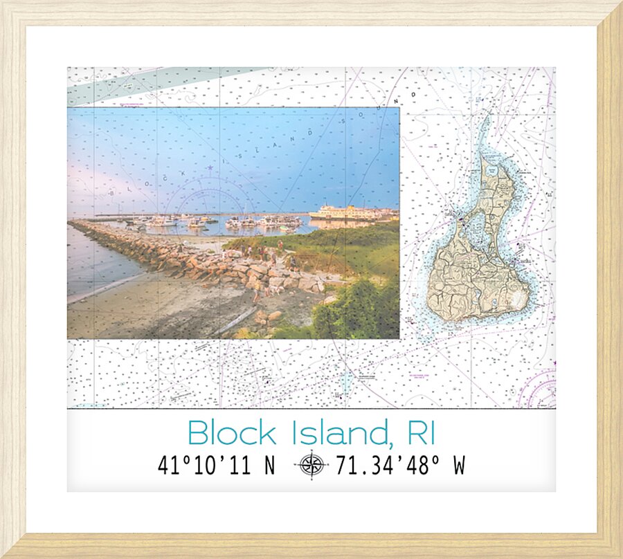 Block Island Harbor Picture Frame print
