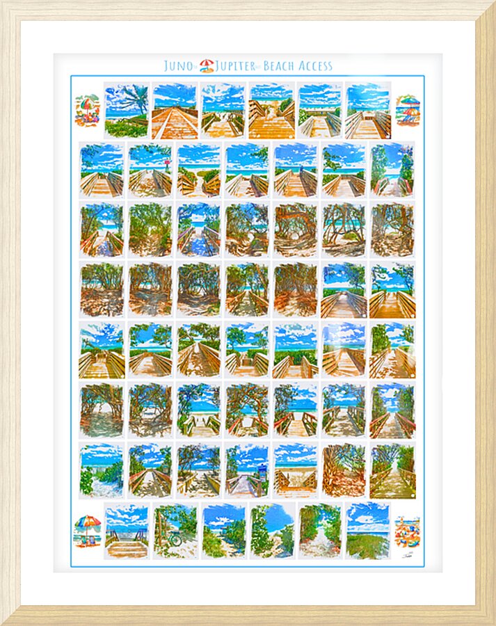 Juno Jupiter Beach Access Poster Picture Frame print