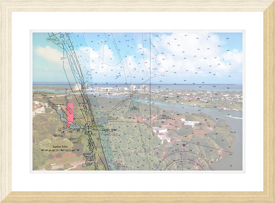 Jup Lighthouse Picture Frame print