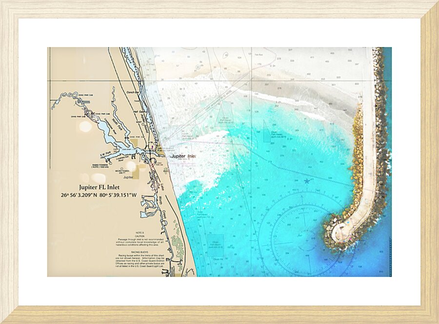 Jup Inlet Jetty Picture Frame print