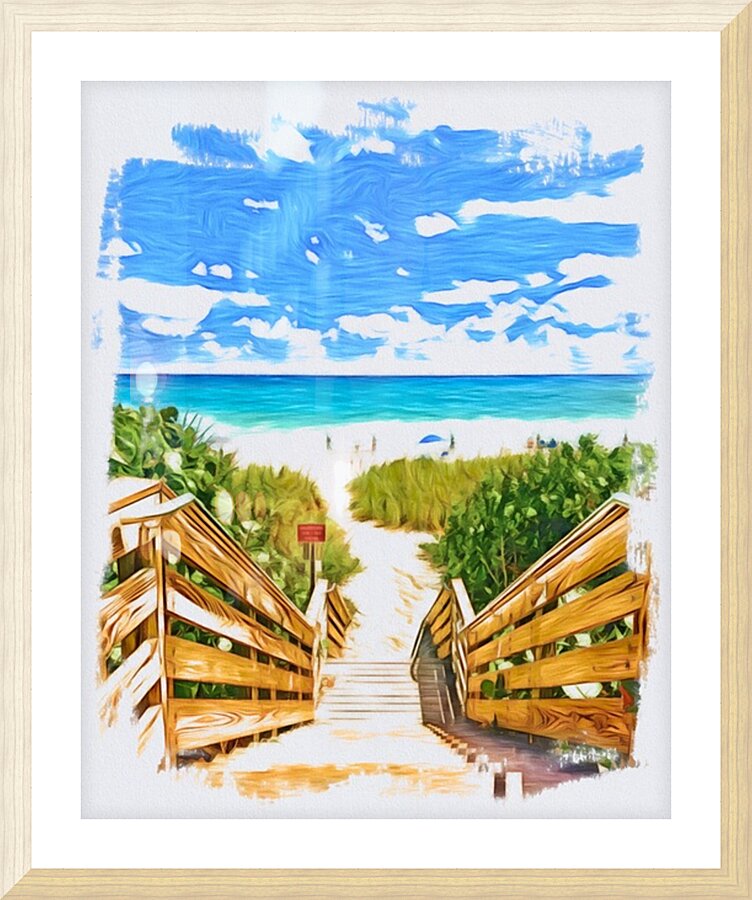 Beach Access 28 Picture Frame print