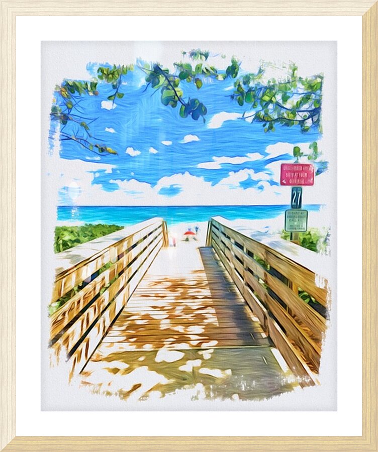 Beach Access 27 Picture Frame print