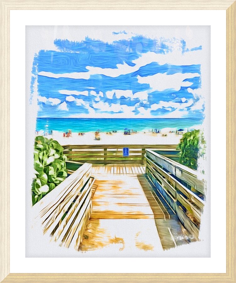 Beach Access 24 Picture Frame print