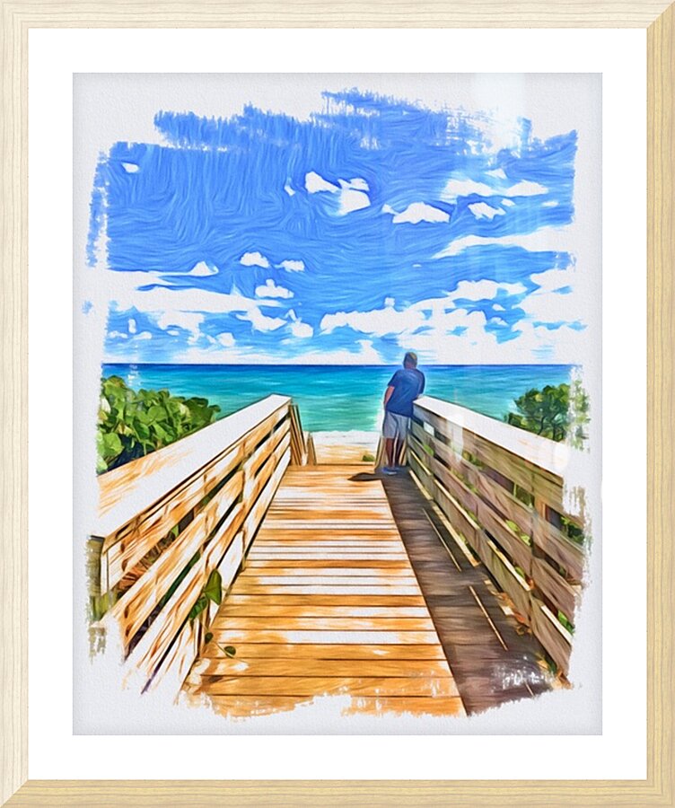 Beach Access 30 Picture Frame print
