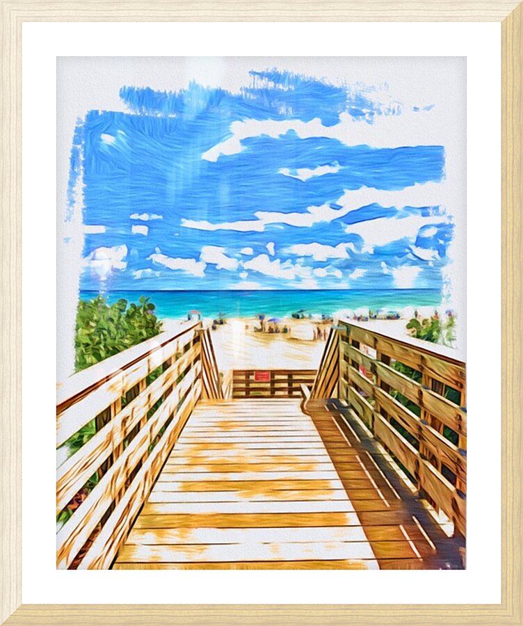 Beach Access 25 Picture Frame print