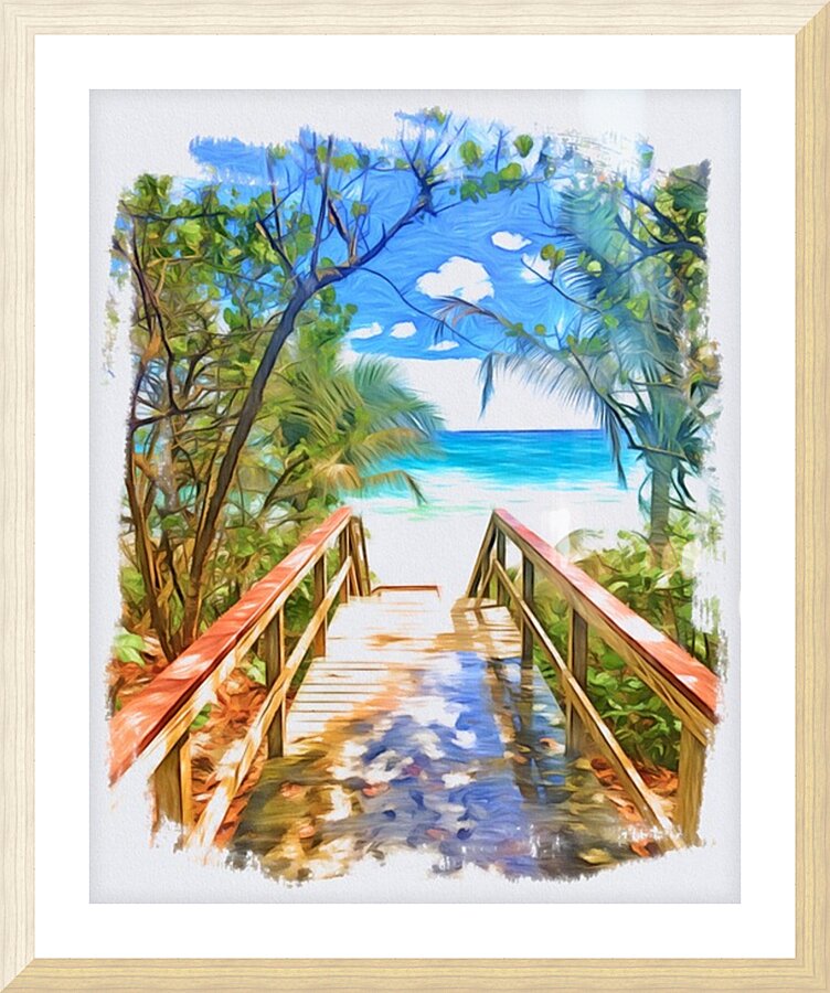 Beach Access 33 Picture Frame print