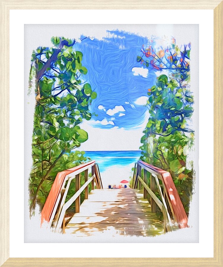 Beach Access 32 Picture Frame print