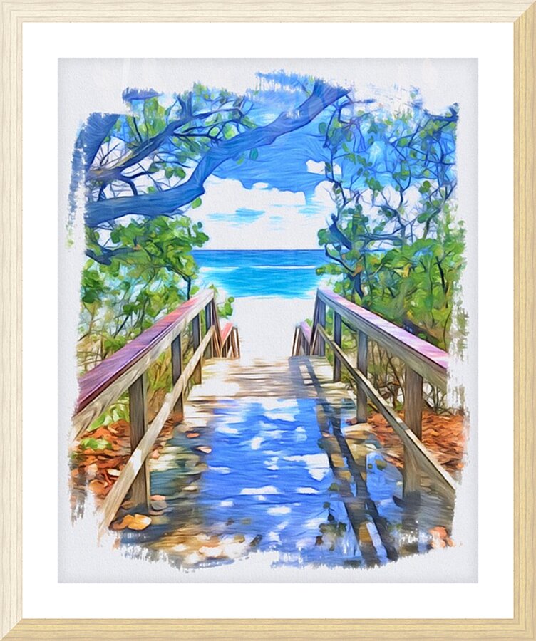 Beach Access 35 Picture Frame print
