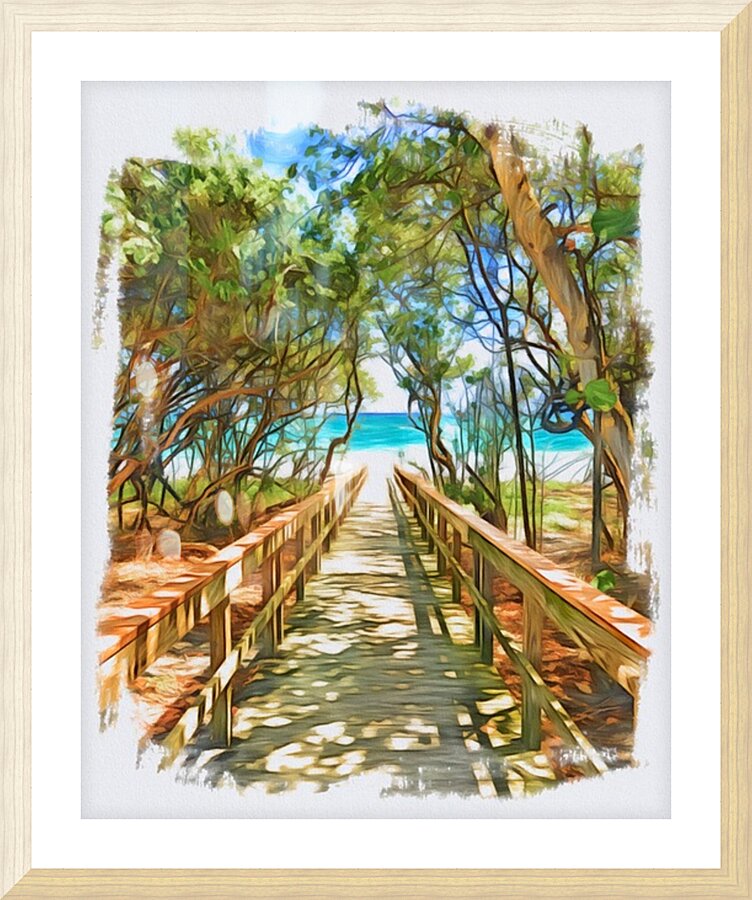 Beach Access 43 Picture Frame print