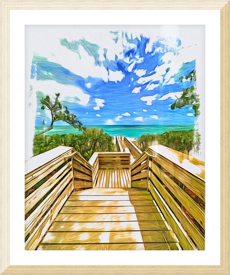 Beach Access 47 Picture Frame print