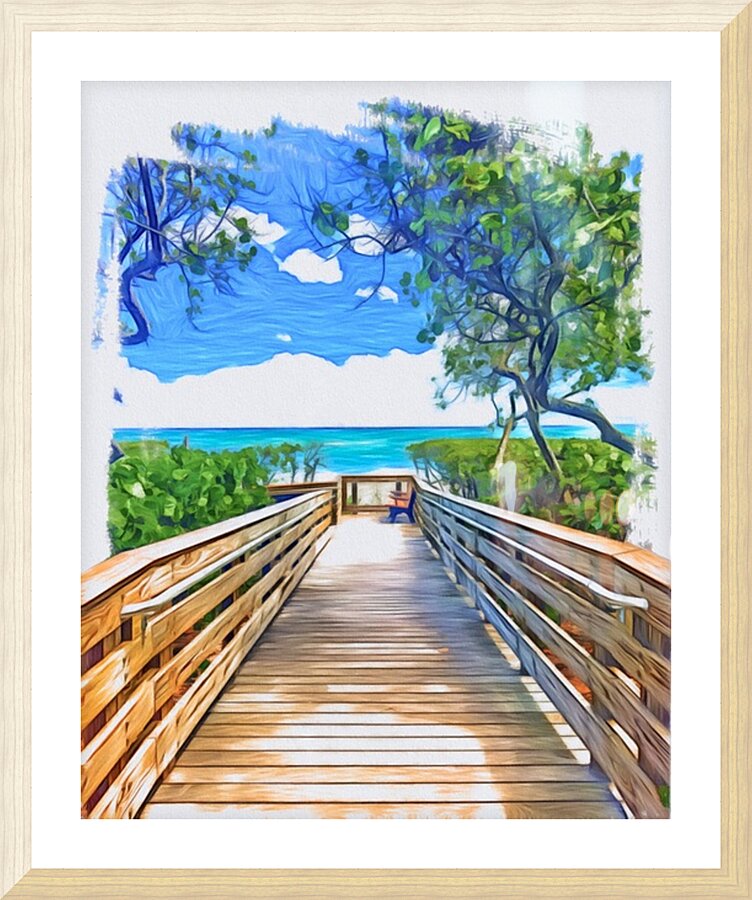 Beach Access 45 Picture Frame print