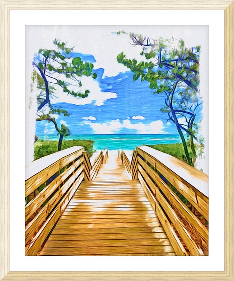 Beach Access 46 Picture Frame print