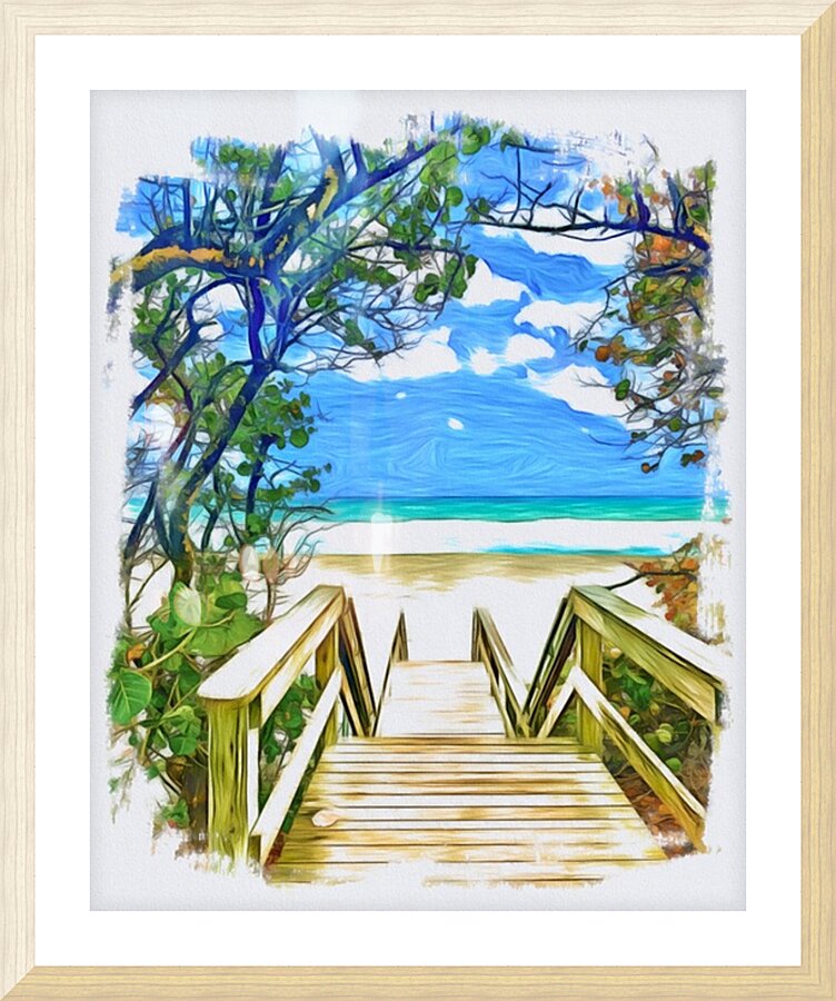 Beach Access 56 Picture Frame print