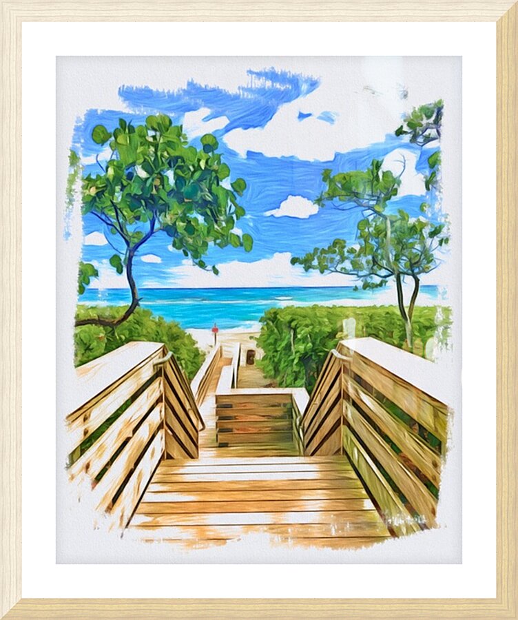 Beach Access 50 Picture Frame print