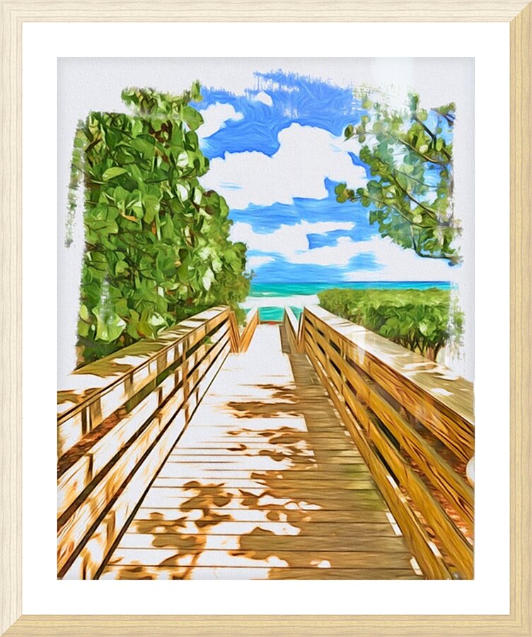Beach Access 53 Picture Frame print