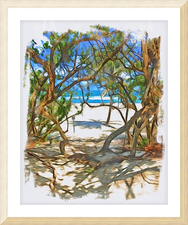 Beach Access 55 Picture Frame print