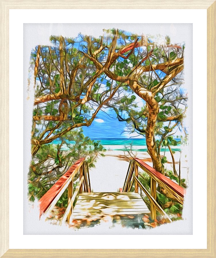 Beach Access 57 Picture Frame print