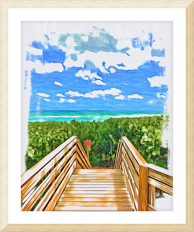 Beach Access 51 Picture Frame print