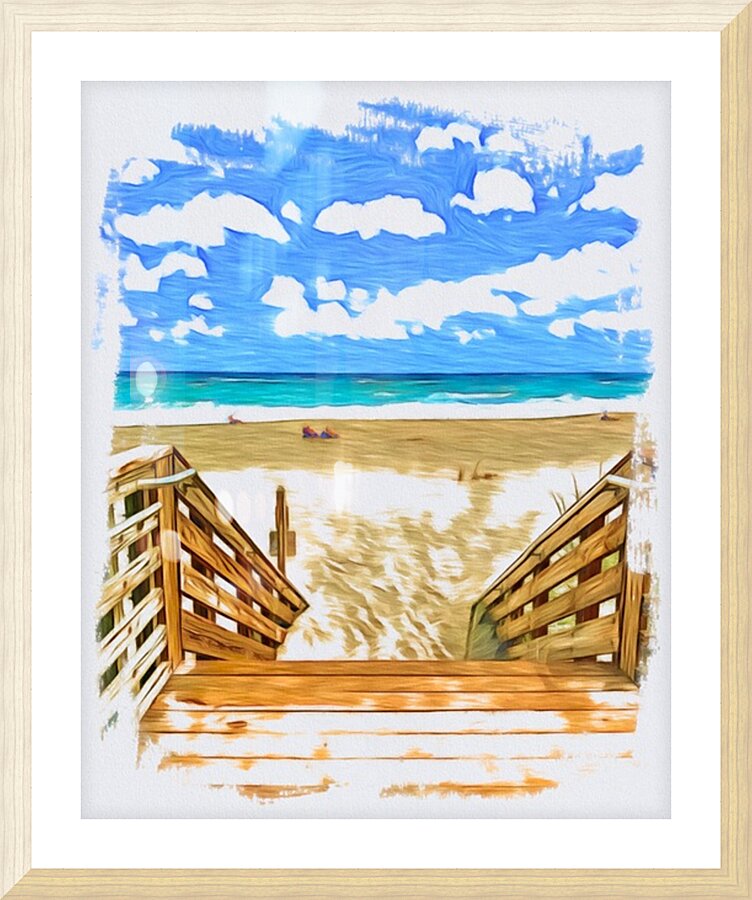 Beach Access 65 Picture Frame print