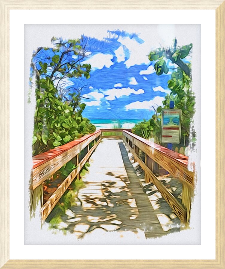 Beach Access 62 Picture Frame print