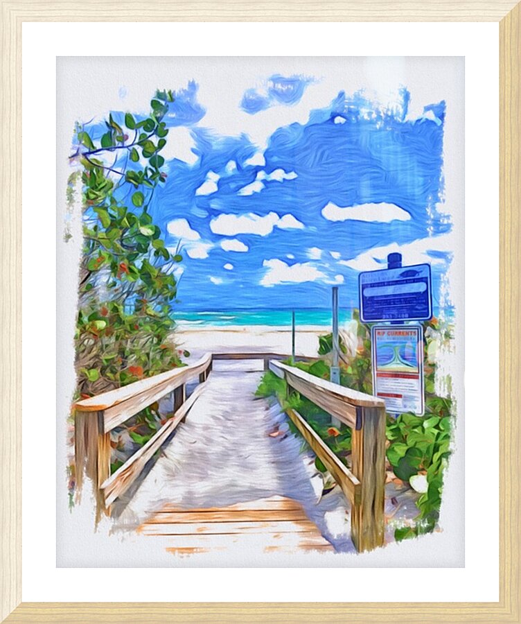 Beach Access 64 Picture Frame print