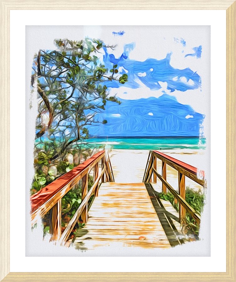 Beach Access 58 Picture Frame print