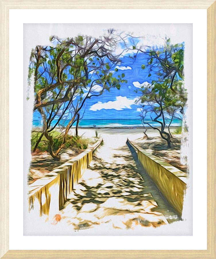 Beach Access 63 Picture Frame print
