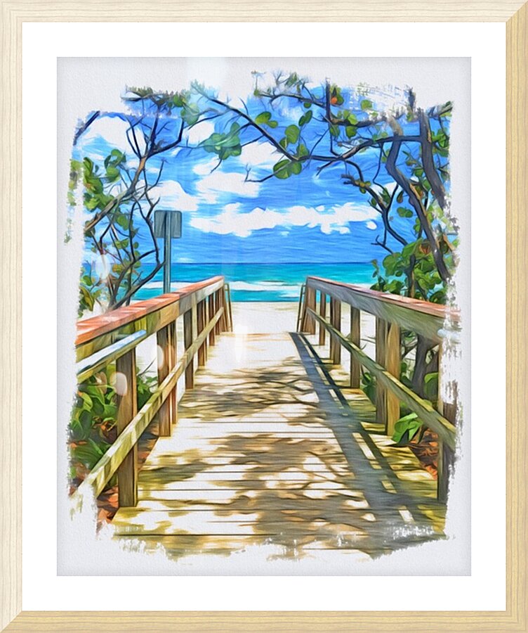 Beach Access 59 Picture Frame print