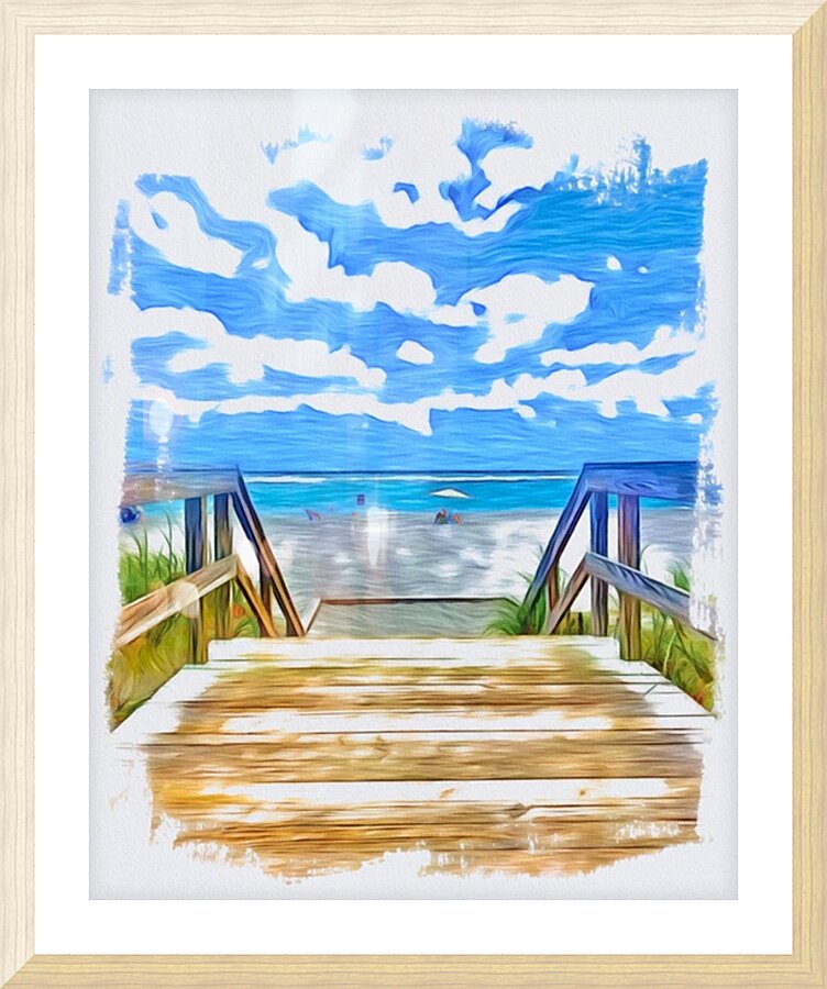 Beach Access 68 Picture Frame print